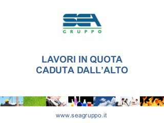 LAVORI IN QUOTA
CADUTA DALL’ALTO
www.seagruppo.it
 