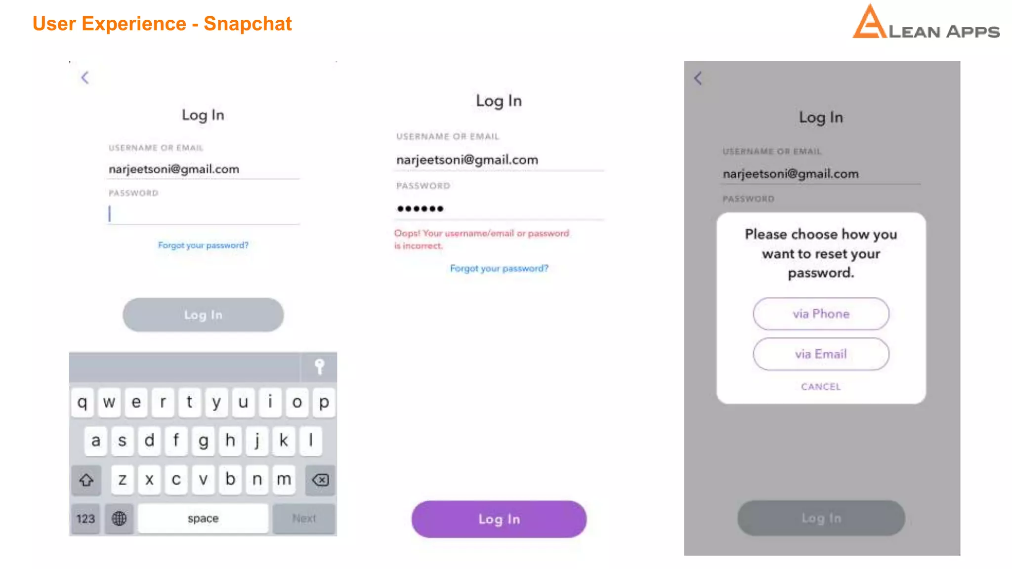 User Experience - Snapchat
 