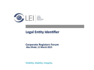 Legal Entity Identifier