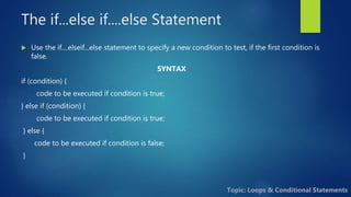 03loop conditional statements | PPT