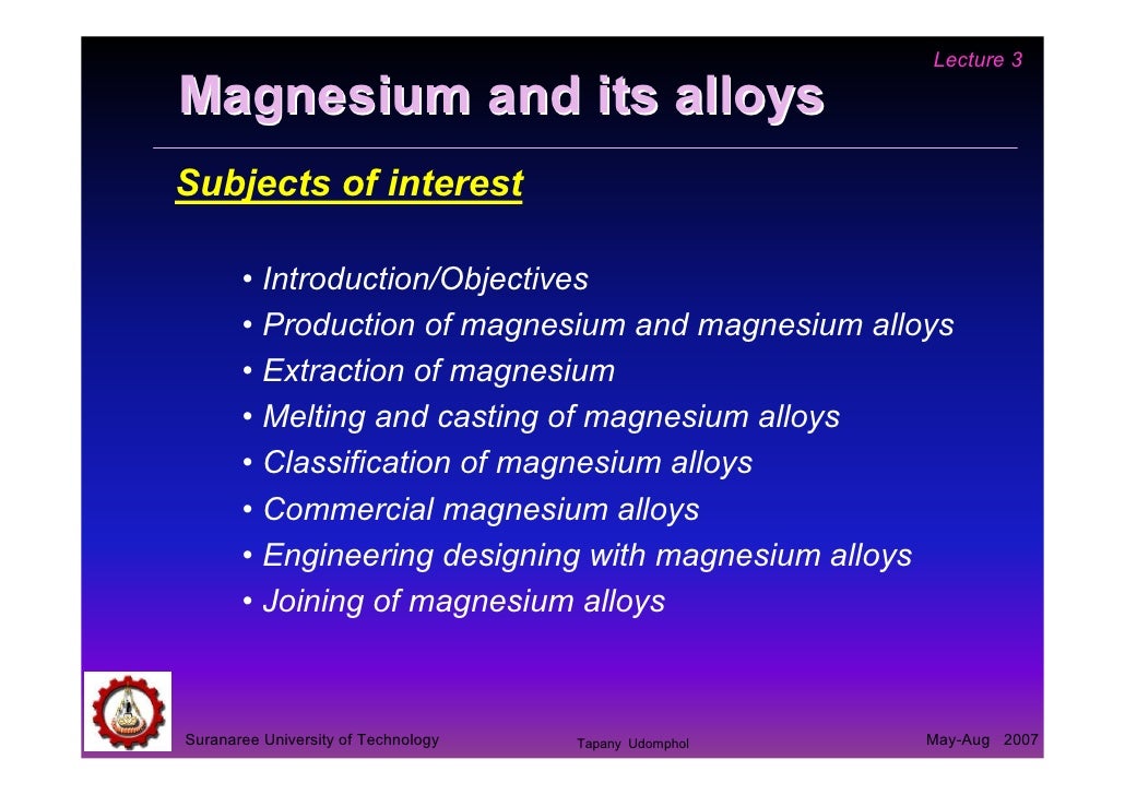03 magnesium and magnesium alloys