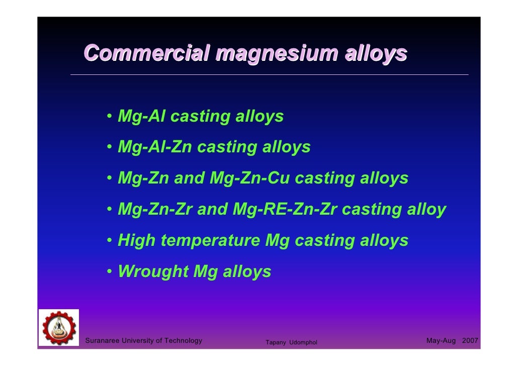 03 magnesium and magnesium alloys