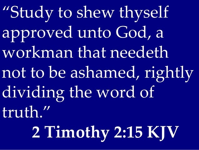 03 March 3 2013 2 Timothy 215 And 316 17