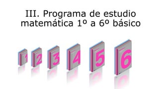 III. Programa de estudio
matemática 1º a 6º básico
 