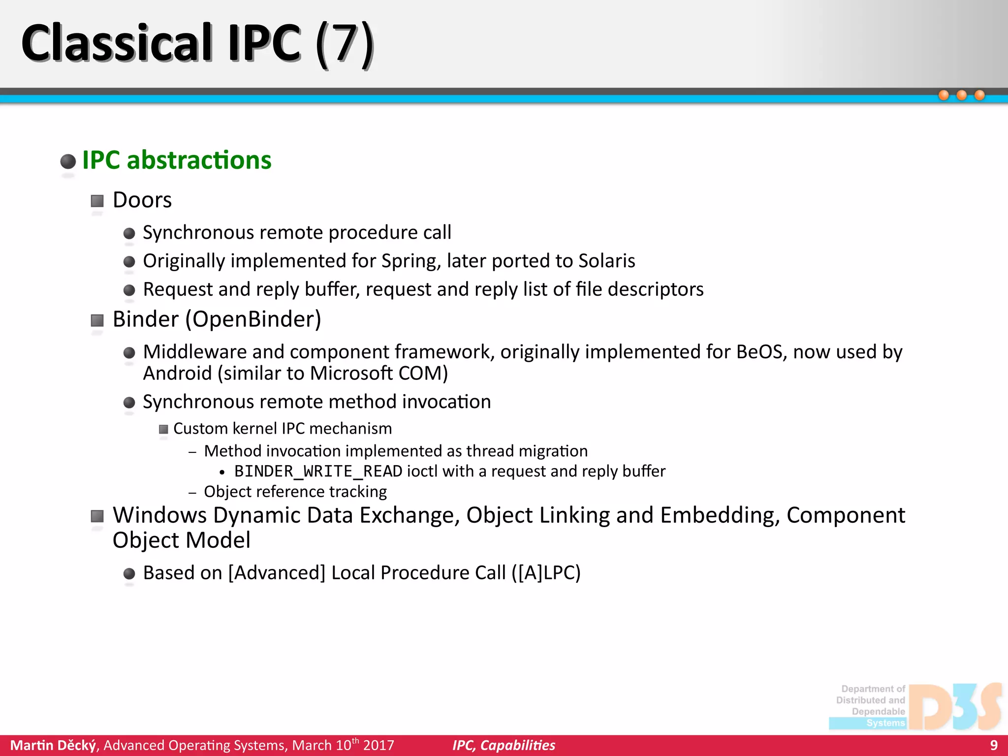 IPC in Microkernel Systems, Capabilities | PDF