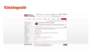 Catalogació
 