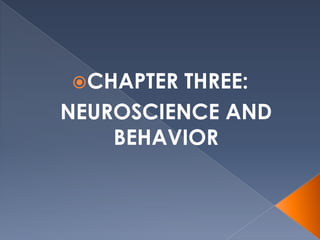 CHAPTER THREE:
NEUROSCIENCE AND
BEHAVIOR
 