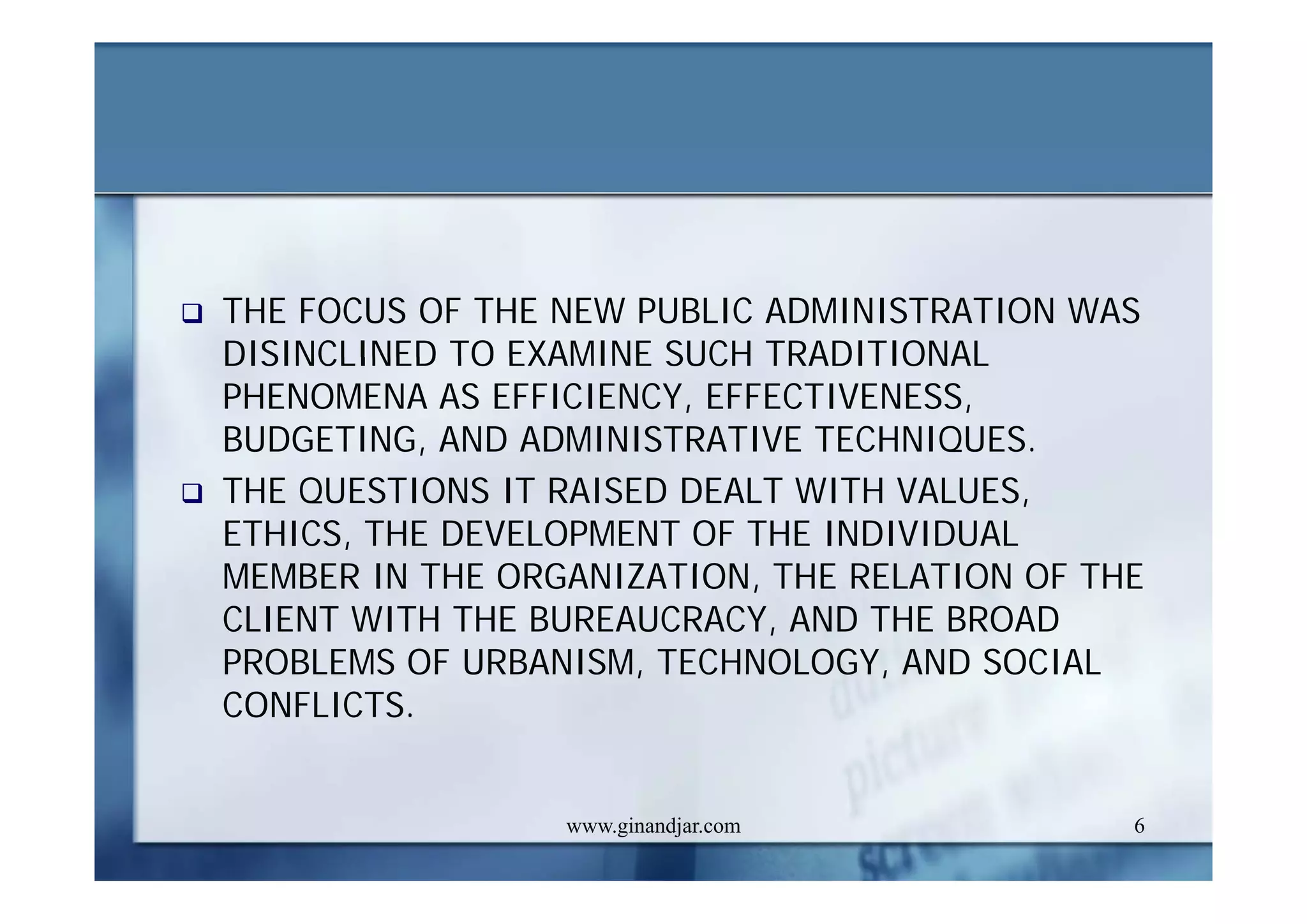 NEW PARADIGMS OF PUBLIC ADMINISTRATION | PDF | Business | Business and ...