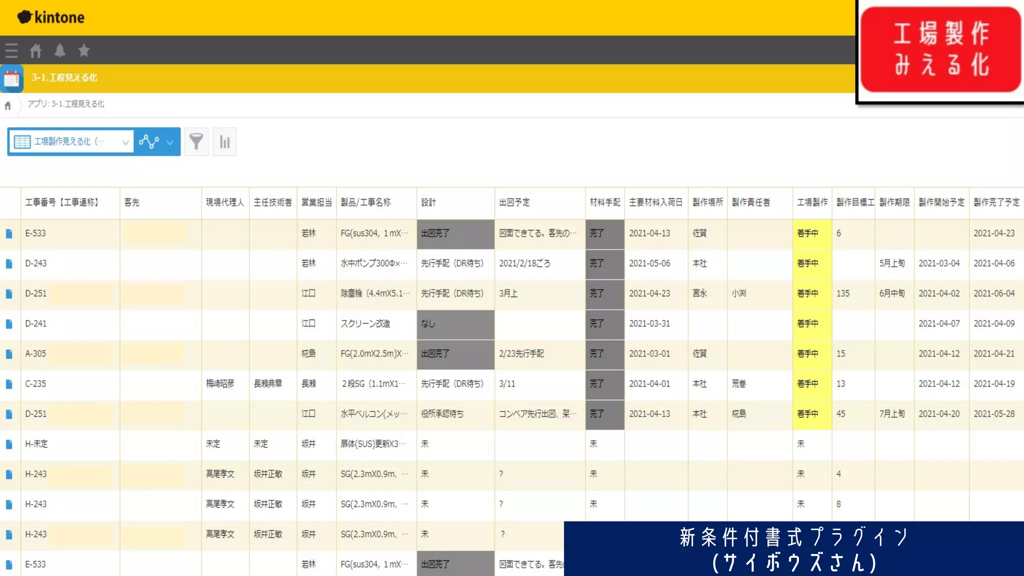 新条件付書式プラグイン
(サイボウズさん)
 