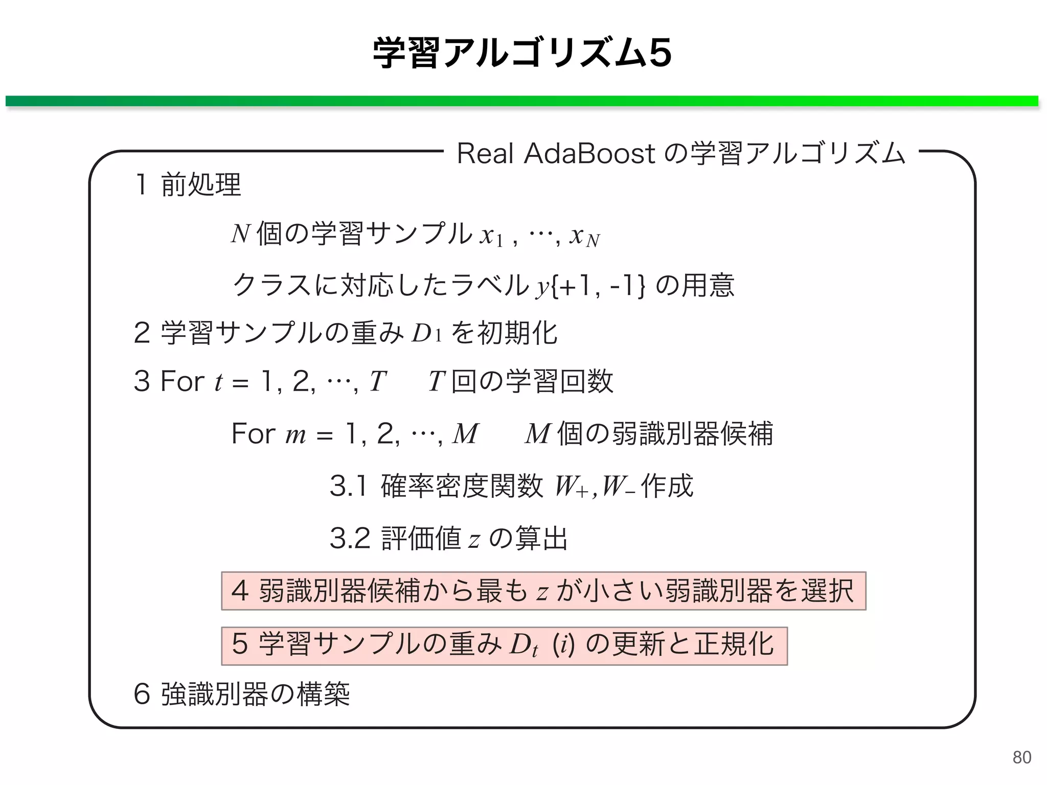 学習アルゴリズム5
80
 