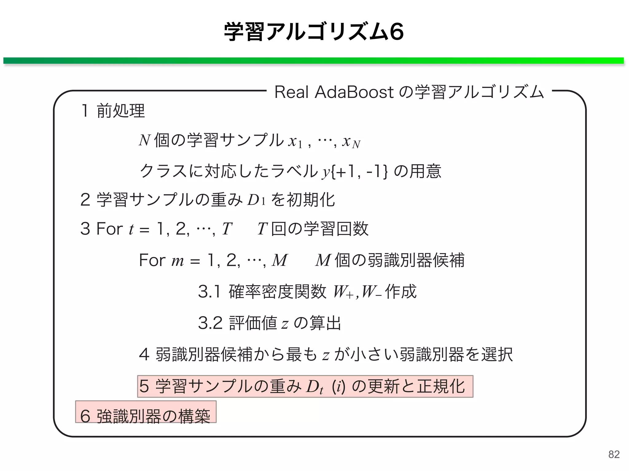学習アルゴリズム6
82
 