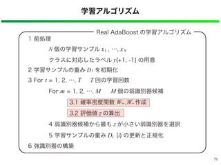 学習アルゴリズム
76
 