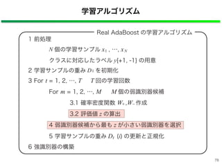 学習アルゴリズム
78
 