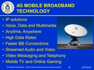 Telecomunication Rets RECENT TRENDS AND OPPORTUNITIES IN TELECOMMUNICATION | PDF