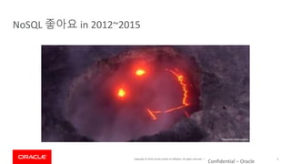 Copyright © 2019, Oracle and/or its affiliates. All rights reserved. |
NoSQL 좋아요 in 2012~2015
Confidential – Oracle
4
 