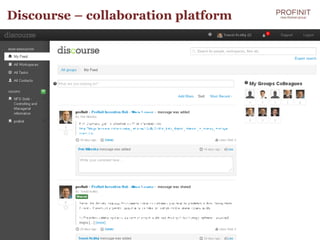 Discourse – collaboration platform
 