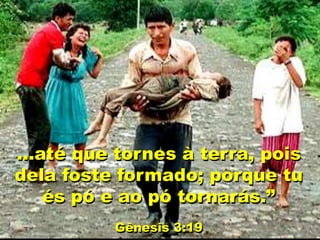 ...até que tornes à terra, pois
dela foste formado; porque tu
és pó e ao pó tornarás.”
Gênesis 3:19
 