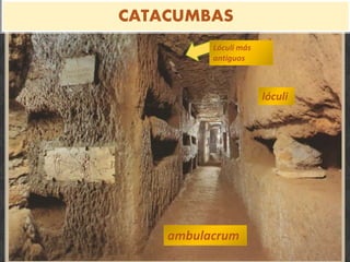 ambulacrumambulacrum
lóculilóculi
Lóculi más
antiguos
Lóculi más
antiguos
CATACUMBAS
 