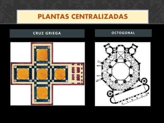 CRUZ GRIEGA OCTOGONAL
PLANTAS CENTRALIZADAS
 