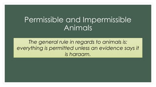 Impermissible Example Precious Provisions: 03 Permissible and Impermissible Animals | PPTX