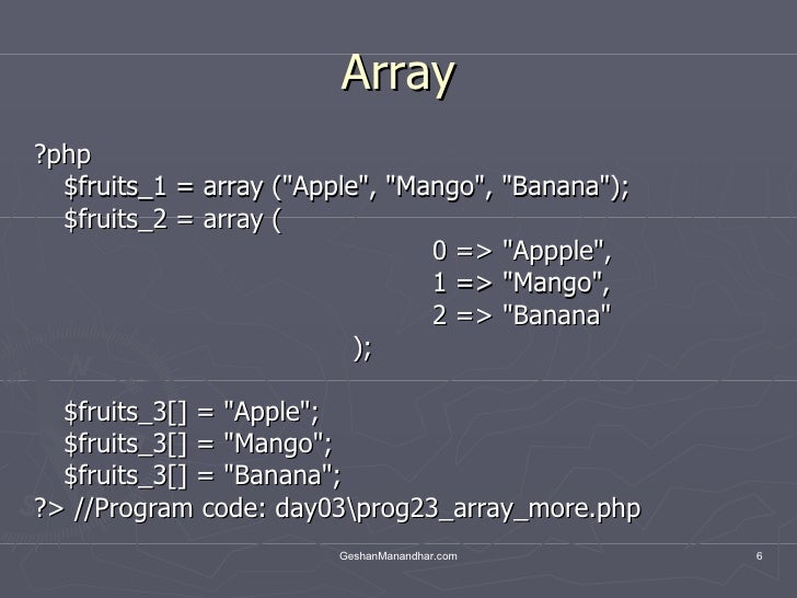 03 Php Array String Functions