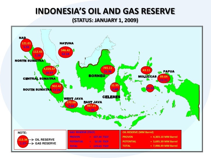 Peta Persebaran Minyak Bumi Di Indonesia