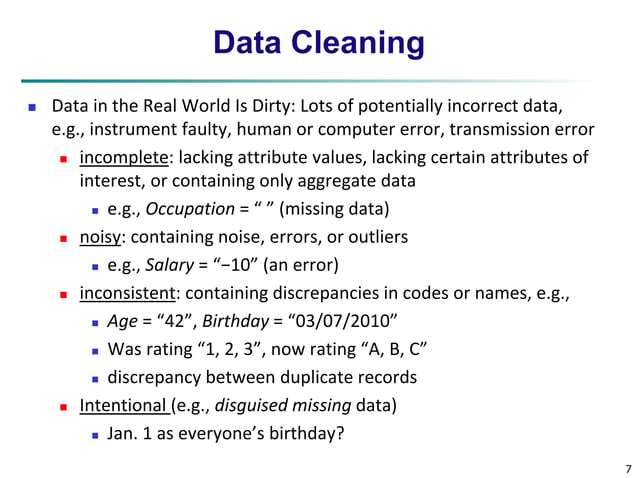 Data Mining: Concepts and Techniques (3rd ed.) - Chapter 3 ...