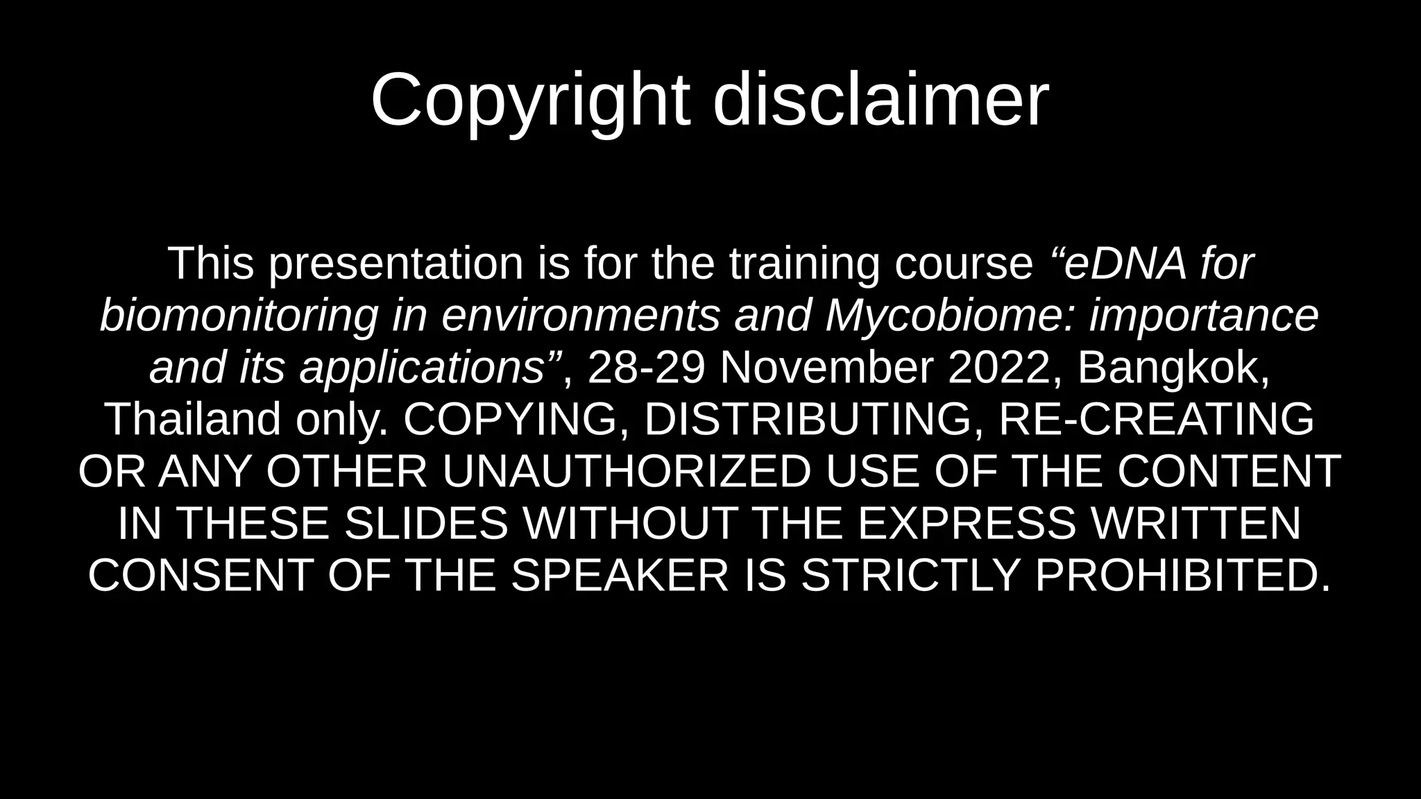 eDNA data analysis and mobilization for conservation of microbial ...