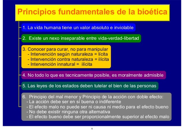 Principios de Bioética