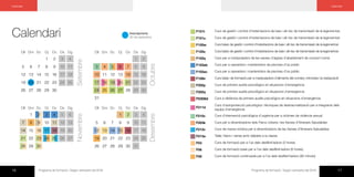 16 Programa de formació / Segon semestre del 2016 17Programa de formació / Segon semestre del 2016
Calendari Calendari
OctubreDesembre
SetembreNovembre
1
10
12
12
14
11
13
13
15
13
15
15
17
14
16
16
18
17
19
19
21 20
20
Inscripcions
20 de setembre
22
25
27
27
29
26
28
28
30
27
29
29 28
30
30 29
31
30
19
21
21
23
20
22
22
24
21
23
23
25
22
24
24
26
23
25
25
27
24
26
26
28
31
2 1
1
3 2
2
4
1
3
3
5
2
4
4
6
3
5
5
7
4
6
6
8
5
7
7
9
6
8
8
10
7
9
9
11
8
10
10
12
9
11
11
13
12
14
14
16
15
17
17
19
16
18
18
20
Calendari
18
F101t Curs de gestió i control d’instal·lacions de baix i alt risc de transmissió de la legionel·losi
F101u Curs de gestió i control d’instal·lacions de baix i alt risc de transmissió de la legionel·losi
F105w Curs bàsic de gestió i control d’instal·lacions de baix i alt risc de transmissió de la legionel·losi
F105x Curs bàsic de gestió i control d’instal·lacions de baix i alt risc de transmissió de la legionel·losi
F102q Curs per a manipuladors de les xarxes d’aigües d’abastament de consum humà
F103ab Curs per a operadors i mantenidors de piscines d’ús públic
F103ac Curs per a operadors i mantenidors de piscines d’ús públic
F108n Curs bàsic de formació per a manipuladors d’aliments del comerç minorista i la restauració
F202p Curs de primers auxilis psicològics en situacions d’emergència
F202q Curs de primers auxilis psicològics en situacions d’emergència
FD208d Curs a distància de primers auxilis psicològics en situacions d’emergència
F211d
Curs d’autoprotecció psicològica i tècniques de destraumatització per a integrants dels
equips d’emergència
F210c Curs d’intervenció psicològica d’urgència per a víctimes de violència sexual
F203k Curs per a dinamitzadors dels Parcs Urbans i les Xarxes d’Itineraris Saludables
F212c Curs de marxa nòrdica per a dinamitzadors de les Xarxes d’Itineraris Saludables
F213a Taller. Nens i nenes amb diabetis a la classe
F53 Curs de formació per a l'ús dels desfibril·ladors (3 hores)
F56 Curs de formació base per a l'ús dels desfibril·ladors (6 hores)
F59 Curs de formació continuada per a l'ús dels desfibril·ladors (90 minuts)
 
