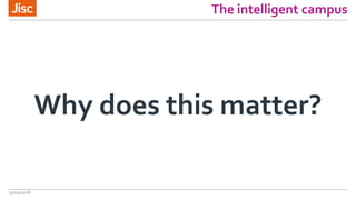 The intelligent campus
Why does this matter?
13/04/2018
 
