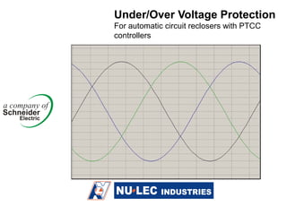 Under/Over Voltage Protection
For automatic circuit reclosers with PTCC
controllers
 