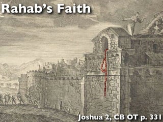 Rahab’s Faith




           Joshua 2, CB OT p. 331
 