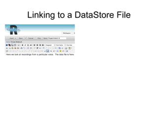 Linking to a DataStore File
 