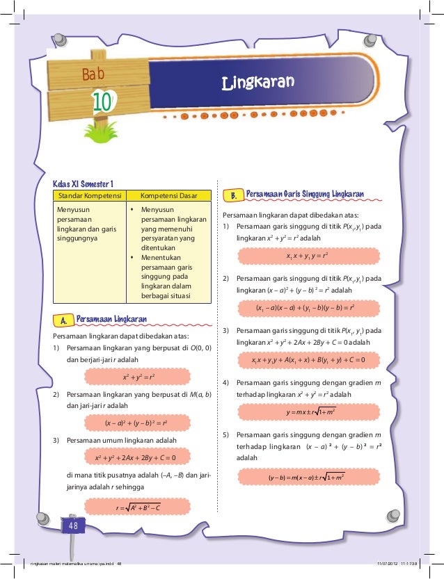 Ringkasan Materi Matematika