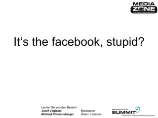 It‘s the facebook, stupid? 