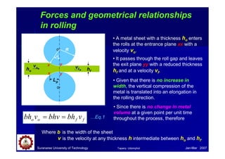 03 rolling of metals | PDF