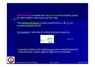 03 rolling of metals | PDF
