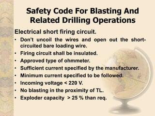 Blasting Short Exploder Beta 03 Saftey in Excavation & Blasting.ppt an | PPT