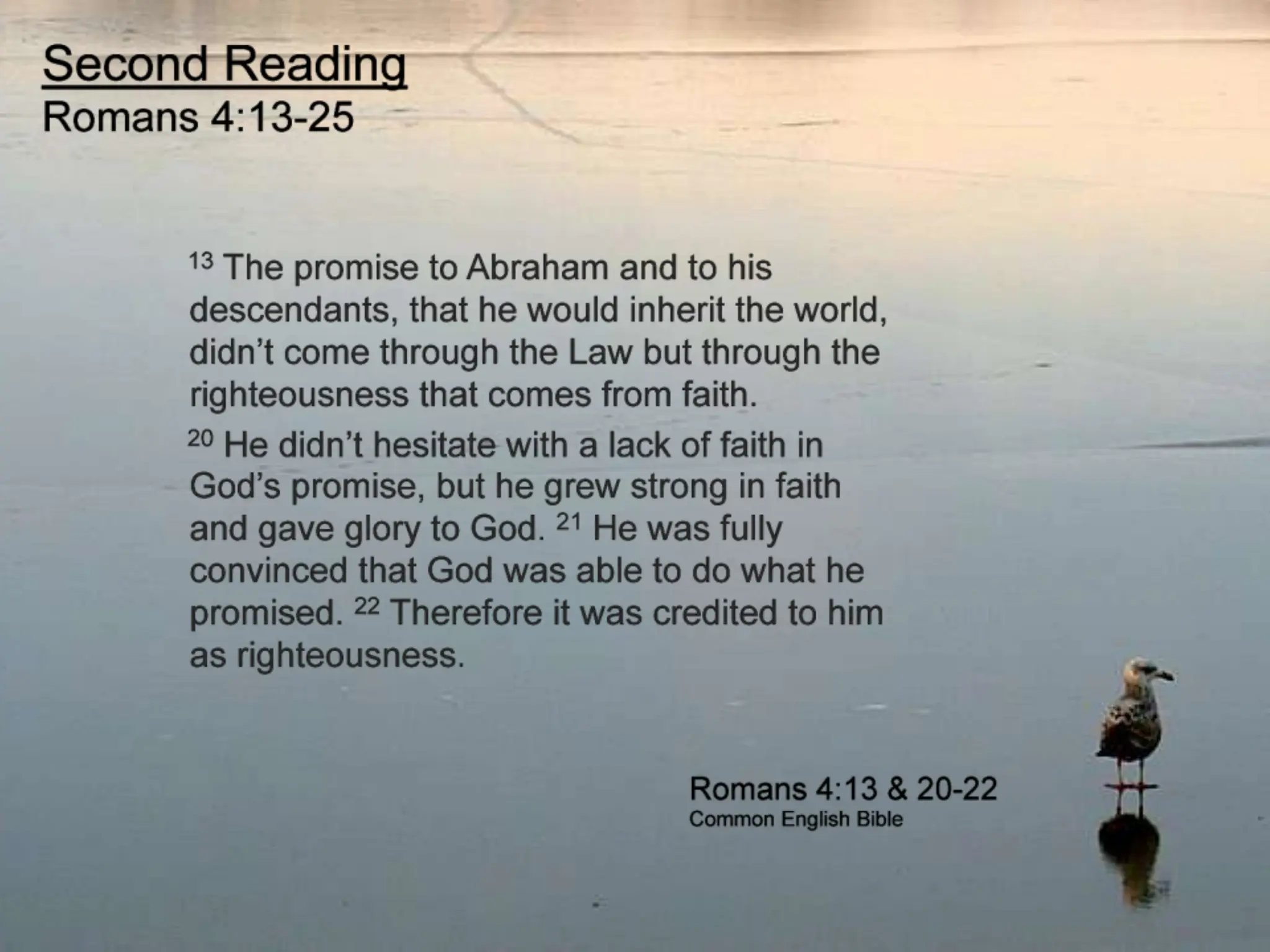 The Common English Bible - 2nd Sunday in Lent