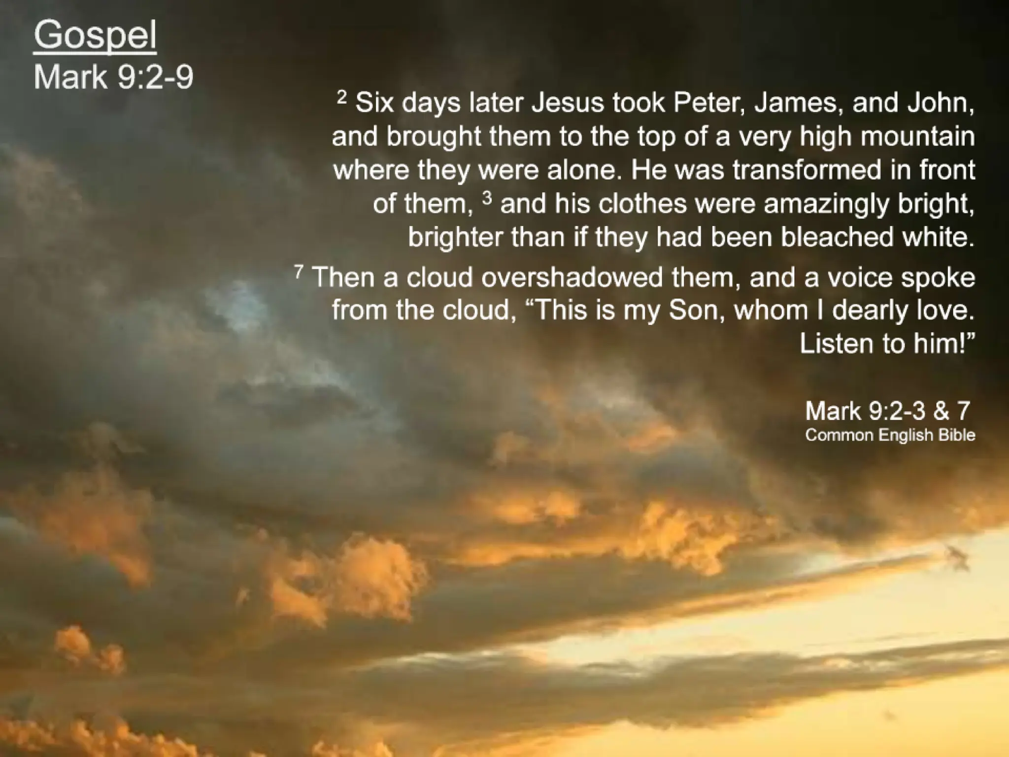 The Common English Bible - 2nd Sunday in Lent