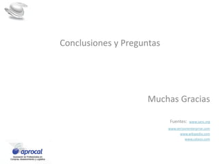 Conclusiones y Preguntas
Muchas Gracias
Fuentes: www.sans.org
www.verizonenterprise.com
www.wikipedia.com
www.calasis.com
 