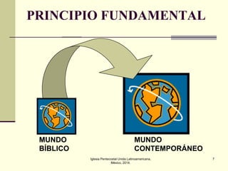 PRINCIPIO FUNDAMENTAL

MUNDO
BÍBLICO

MUNDO
CONTEMPORÁNEO
Iglesia Pentecostal Unida Latinoamericana,
México, 2014.

7

 