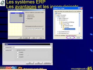 Mohamed Louadi, PhD mlouadi@louadi.com85
Les systèmes ERP
Les avantages et les inconvénients
 