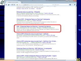 Mohamed Louadi, PhD mlouadi@louadi.com30
Les systèmes ERP
 