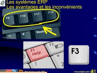 Mohamed Louadi, PhD mlouadi@louadi.com81
Les systèmes ERP
Les avantages et les inconvénients
 