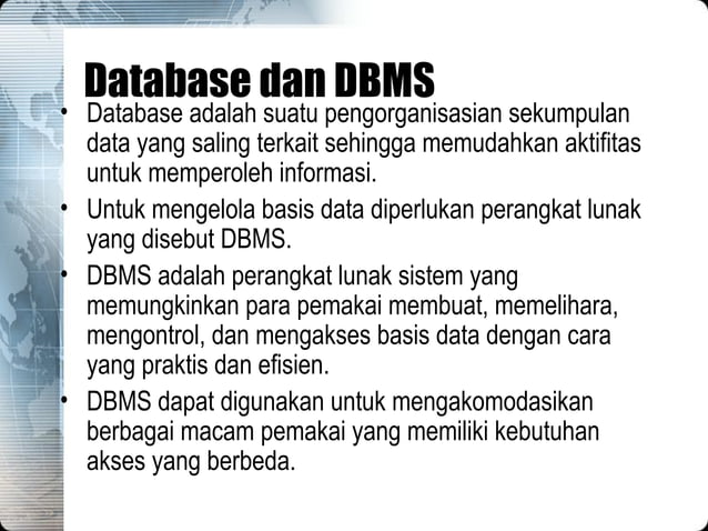 03 Sistem Manajemen Basis Data | PPT