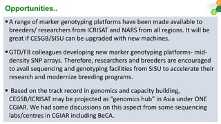 Research Program Genetic Gains (RPGG) Review Meeting 2021: Update on Sequencing & Informatics Services Unit By Ms Anu Chitikineni