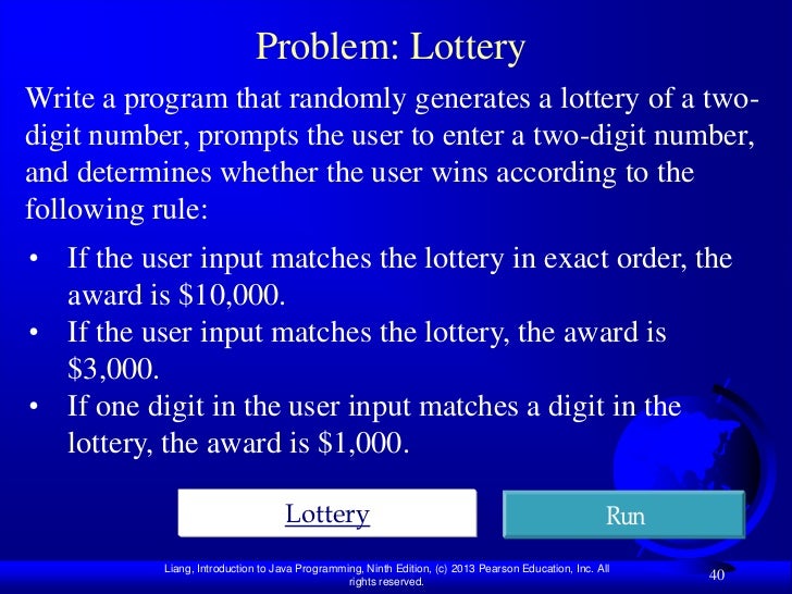 java lottery program