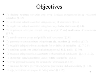 Comprehensive Guide to Java Selection Statements and Boolean Logic | PPT